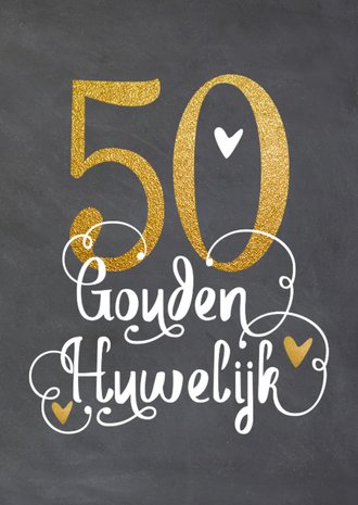 Onwijs Felicitatiekaart voor 50 jaar gouden huwelijk | Kaartje2go YX-16