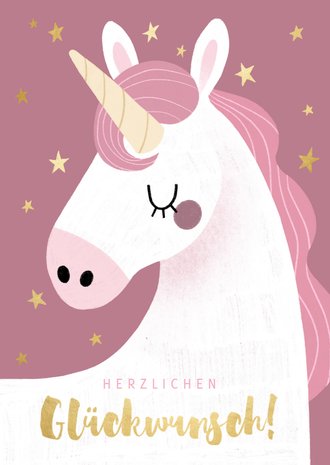 Nici Einhorn Theodor Postkarte Karte Grusskarte Comic Gluckwunsche