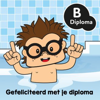 Verrassend Gefeliciteerd jongen zwemdiploma 3 | Kaartje2go EO-91