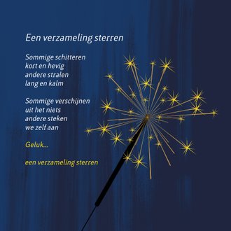 Geluk een verzameling sterren 2 | Kaartje2go