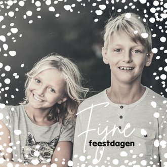 Kerstkaart 2020-2021, met grote foto en sneeuw | Kaartje2go