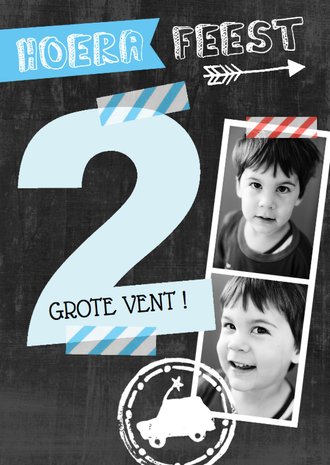 Welp Kinderfeestje uitnodiging foto's 2 jaar | Kaartje2go XZ-73