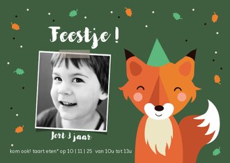 Verwonderend Kinderfeestje vos met confetti in het bos | Kaartje2go KX-98