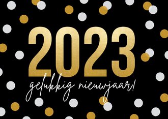 Moderne Nieuwjaarskaart 2023 Gelukkig Nieuwjaar | Kaartje2Go