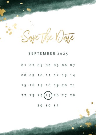 Save The Date Karte Zur Hochzeit Mit Foto Grun Kaartje2go