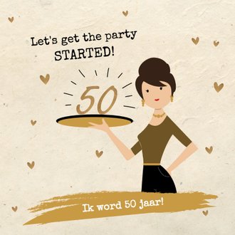Betere Uitnodiging 50 jaar vrouw - Uitnodigingen | Kaartje2go GO-46