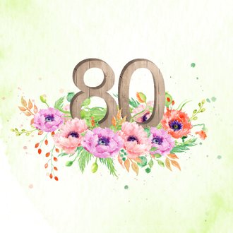 Verwonderlijk Uitnodiging 80 jaar met klaprozen | Kaartje2go PS-33