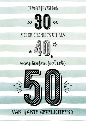 echt 50 aquarelstrepen | Kaartje2go