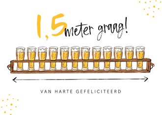 Verjaardagskaart biertjes meter corona | Kaartje2go