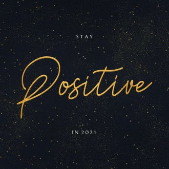 Weihnachts Neujahrskarten Stay Positive Kaartje2go