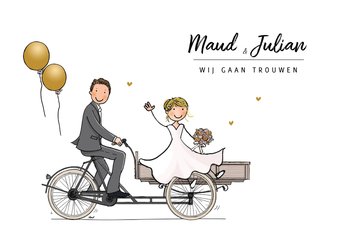 Bakfiets bruid bruidegom