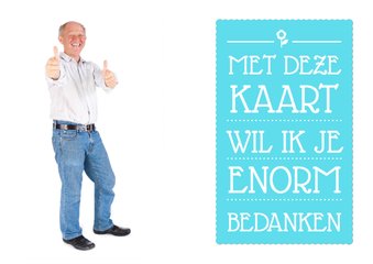 Bedank kaart Eigen Foto Neutraal