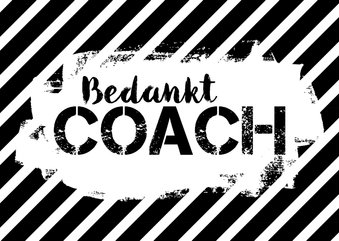 Bedankkaart bedankt coach