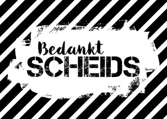 Bedankkaart bedankt scheids