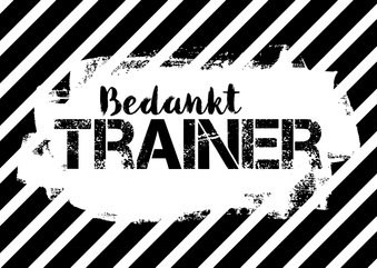 Bedankkaart bedankt trainer