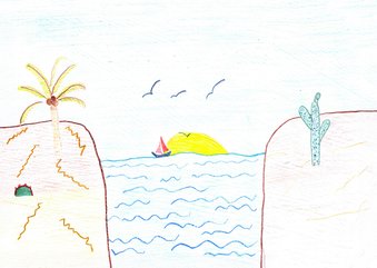 Bedankt kaart Duchenne Parent Project strand