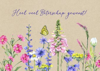 Beterschap wilde bloemen