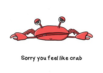 Beterschap you feel like crab kaart