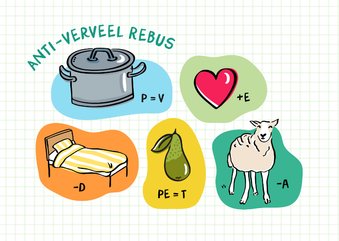 Beterschapskaart anti-verveel rebus 