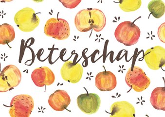 Beterschapskaart kleurige appels