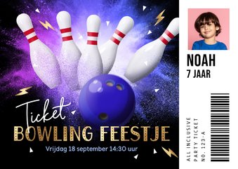 Bowling kinderfeestje ticket