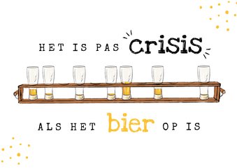 Carnavalskaart bier corona crisis alaaf