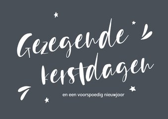 Christelijke kerstkaart handlettering gezegende kerstdagen