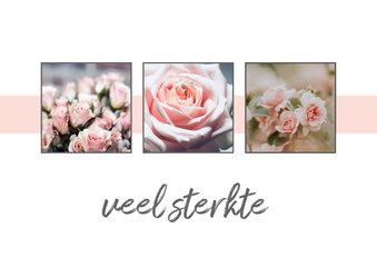 Condoleance - collage rozen veel sterkte