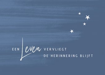 Condoleance Een leven vervliegt de herinnering blijft