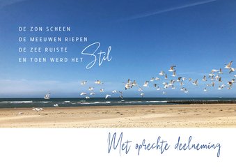 Condoleance En toen werd het stil - strand