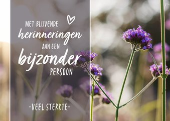 Condoleance - gedicht hartje bloemen