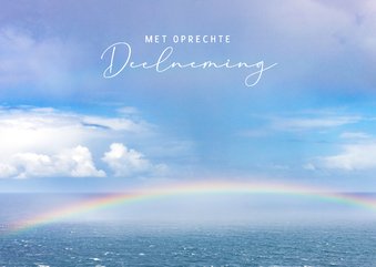 Condoleancekaart met regenboog