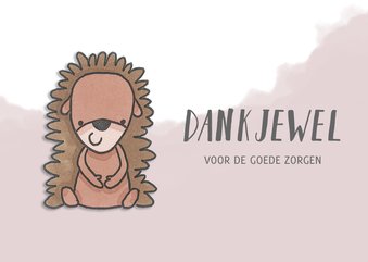 Dankjewel voor de goede zorgen