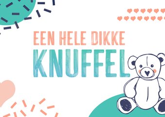 Dikke knuffel beertje en hartjes