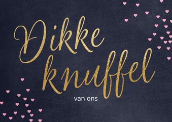 Dikke knuffel wenskaart hartjes