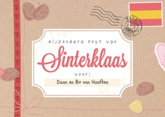 Echte post van Sinterklaas met daarin een brief van de Sint