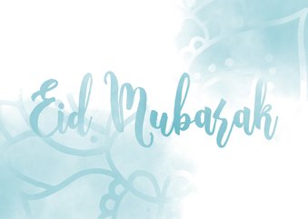 Eid Mubarak kaart waterverf met mandala