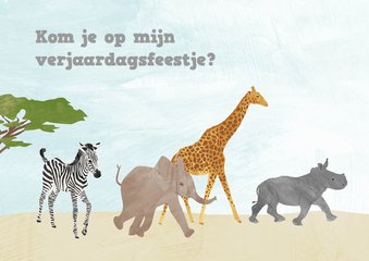 Feestje dieren uit Afrika