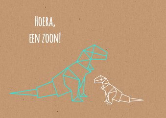 Felicitatie - Dino origami broer