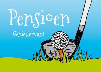 Felicitatie pensioen golf