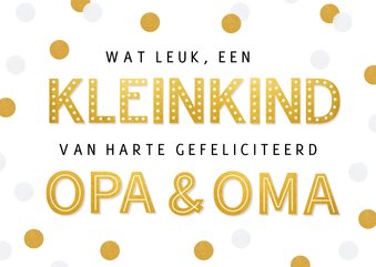 Felicitatiekaart geboorte kleinkind - opa & oma confetti