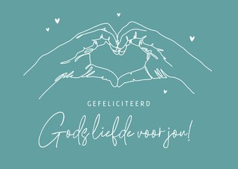 Felicitatiekaart Gods liefde belijdenis gefeliciteerd