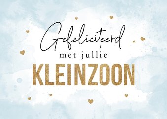 Felicitatiekaart kleinzoon opa en oma kleinkind blauw