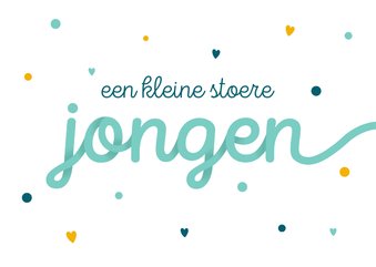 Felicitatiekaart met slingertekst jongen