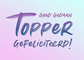 Felicitatiekaart topper verfletters 