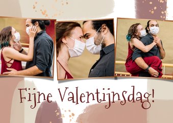 Fijne Valentijnsdag fotocollage verfstrepen