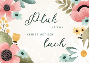 Fleurige kaart - pluk de dag