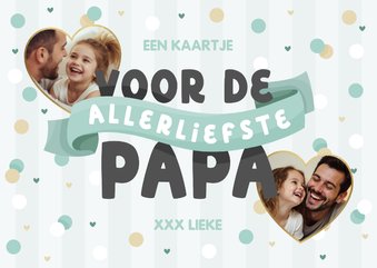 Foto vaderdagkaart voor de liefste papa hip met confetti