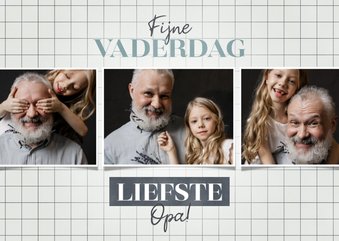 Fotocollage kaart Fijne Vaderdag liefste opa foto's