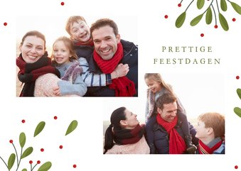 Fotokaart collage met 2 foto's takjes en besjes